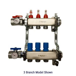 1 1/2 in. Stainless Steel Manifold, fully assembled w/Flowmeters and ball valve - 2 Branches