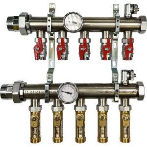 1 1/2 in. Stainless Steel Manifold Assembly w/Inline Flowmeter - 5 Branches
