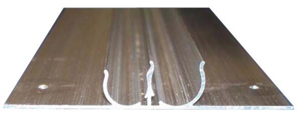 DuoTrack Extruded Aluminum Heat Transfer Plates for 3/8 in. or 1/2 in. PEX - 48 in. x 3.75 in.