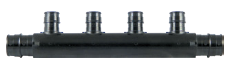 Multiport Tee PPSU - Single Side - 3/4 in. PEX Inlet x 3/4 in. PEX End x 1/2 in. PEX - F1960 - 2 Branches