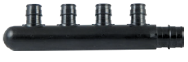 Multiport Tee PPSU - Single Side - 3/4 in. PEX Inlet x Closed End x 1/2 in. PEX - F1960 - 3 Branches
